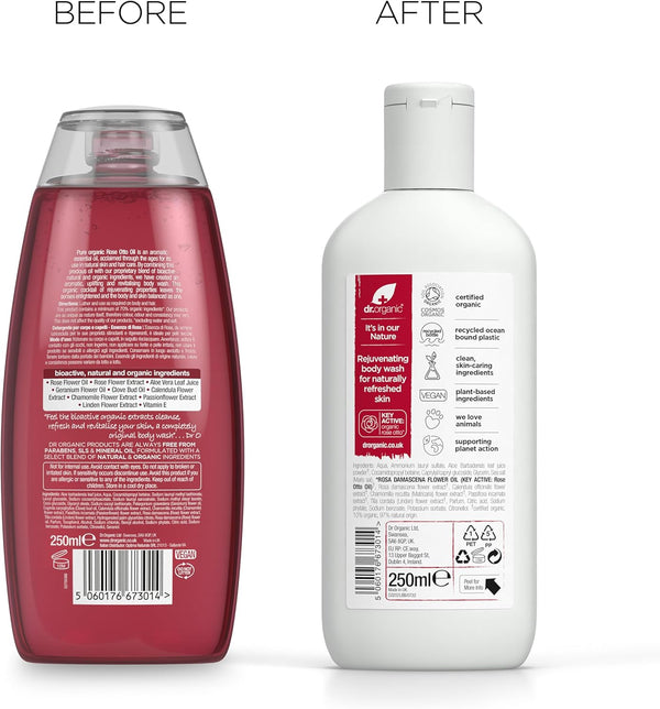 Dr Organic Bioactive Skincare Organic Rose Otto Body Wash 250ml - Afro Hair Boutique
