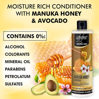 Sof N Free Manuka Honey & Avocado Moisture Rich Conditioner 350ml