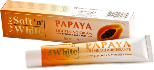 Mamado Swiss Soft N White Papaya Lightening Cream 50g - Afro Hair Boutique