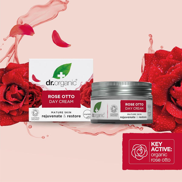 Dr Organic Bioactive Skincare Organic Rose Otto Day Cream 50ml - Afro Hair Boutique