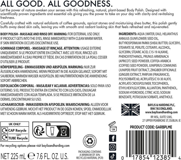Baylis And Harding Goodness Lime Mint And Eucalyptus Natural Body Polish 225ml