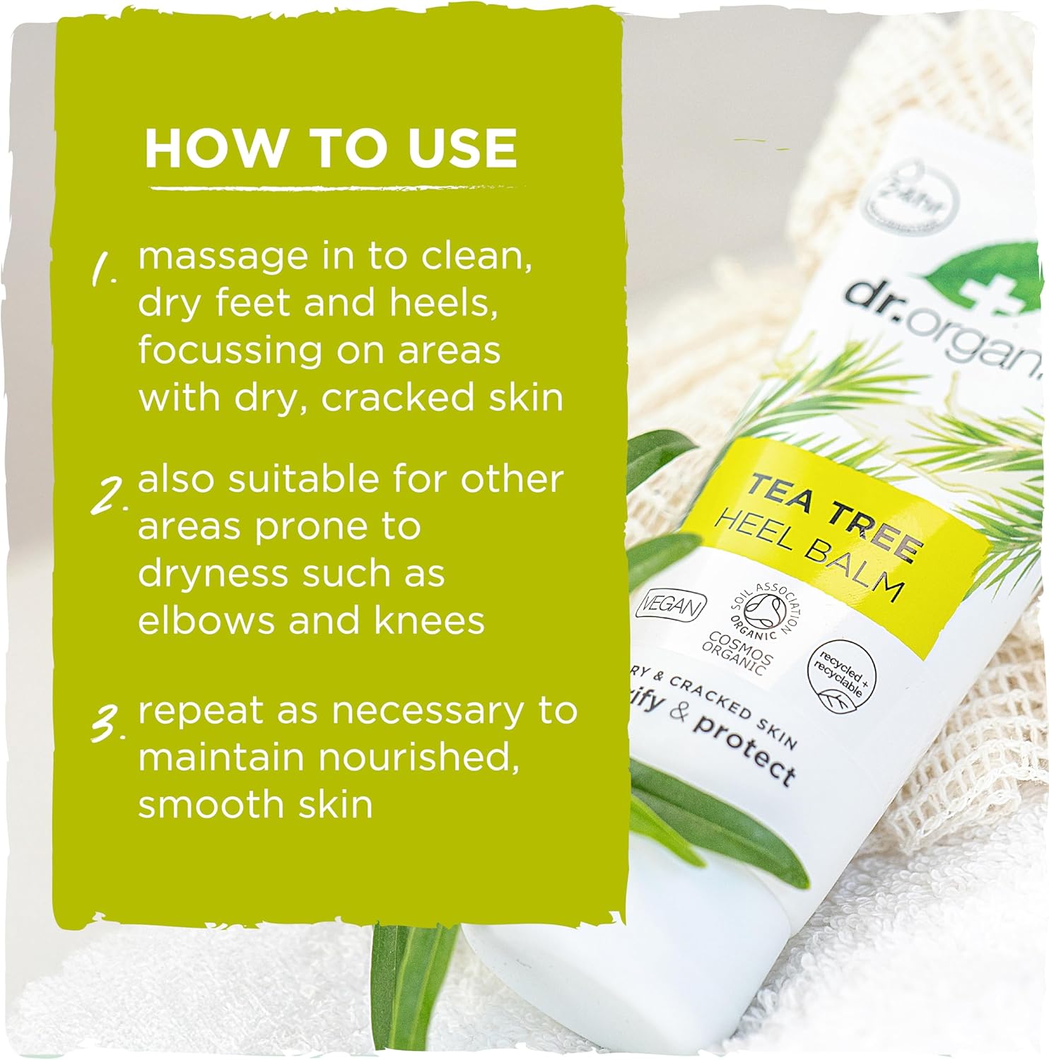 Dr Organic Bioactive Skincare Organic Tea Tree Heel Balm 100ml
