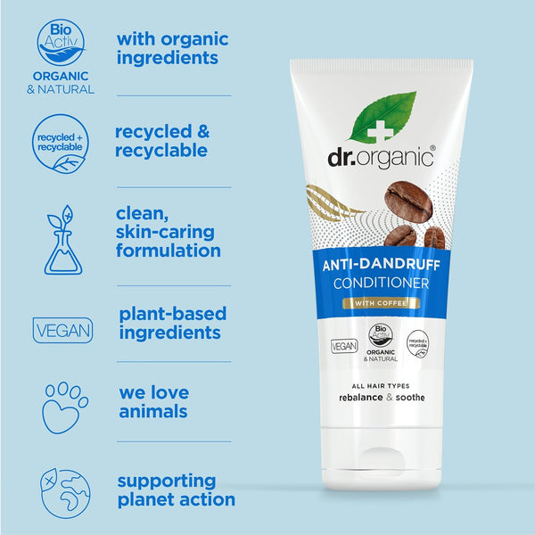 Dr Organic Plus Anti Dandruff Conditioner With Coffee 200ml