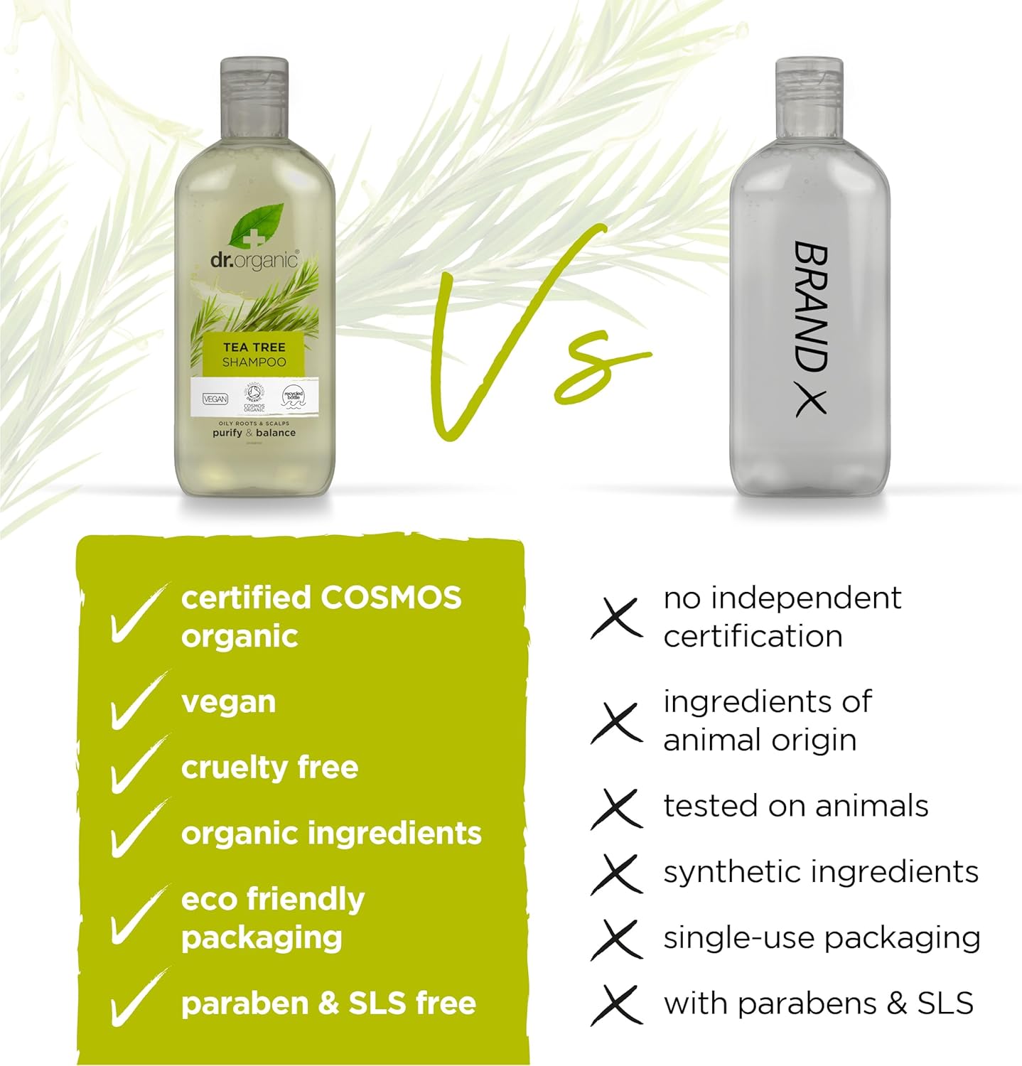 Dr Organic Bioactive Haircare Organic Tea Tree Shampoo 265ml