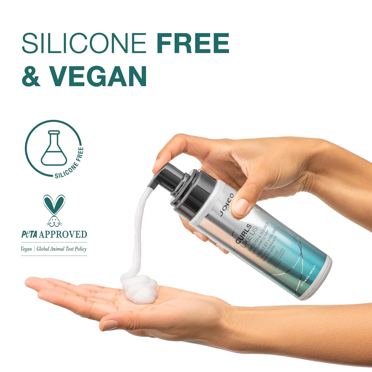 Joico Curls Like Us Smooth And Bounce Curl Hydrating Foam 200ml