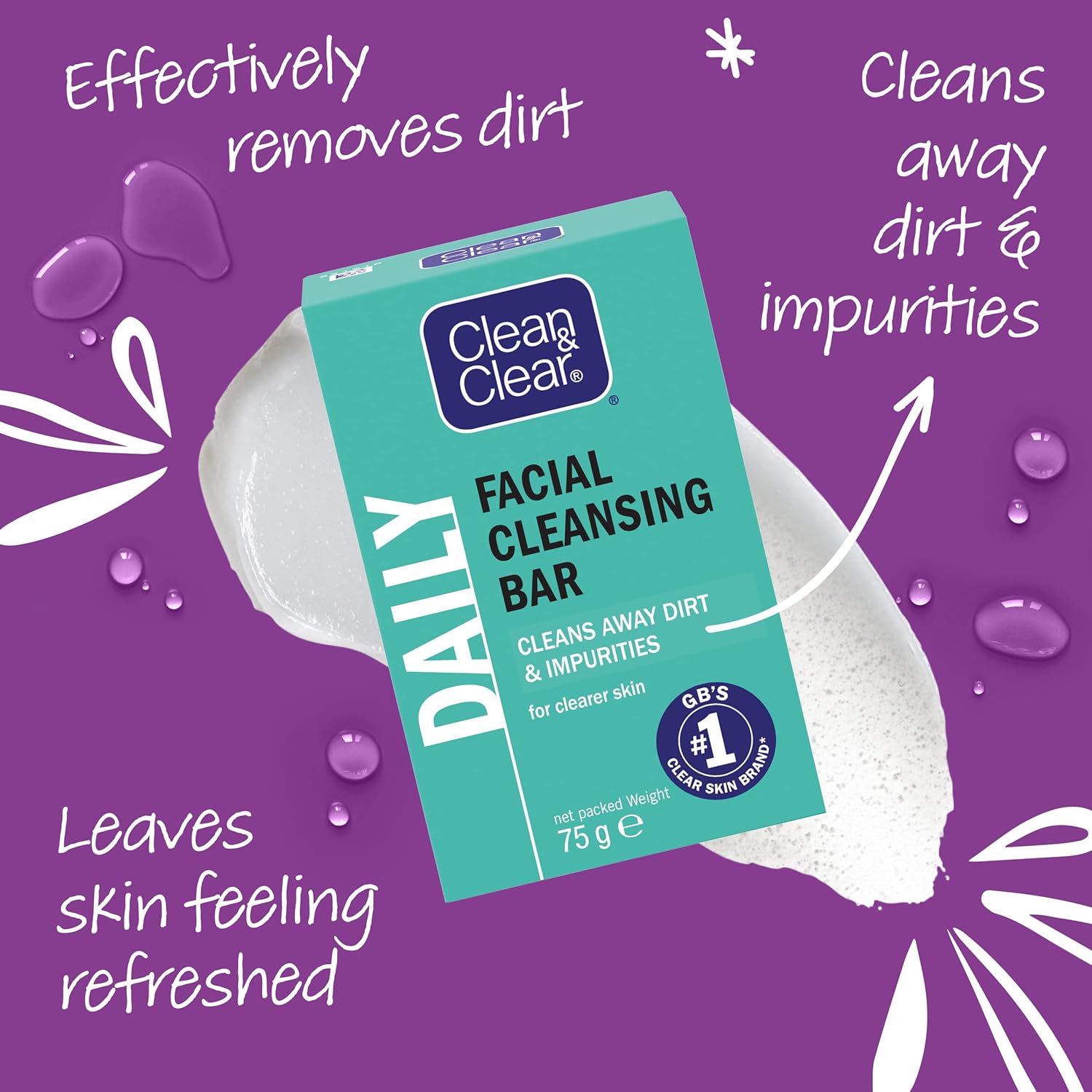 Johnson And Johnson Clean & Clear Facial Cleansing Bar 75g