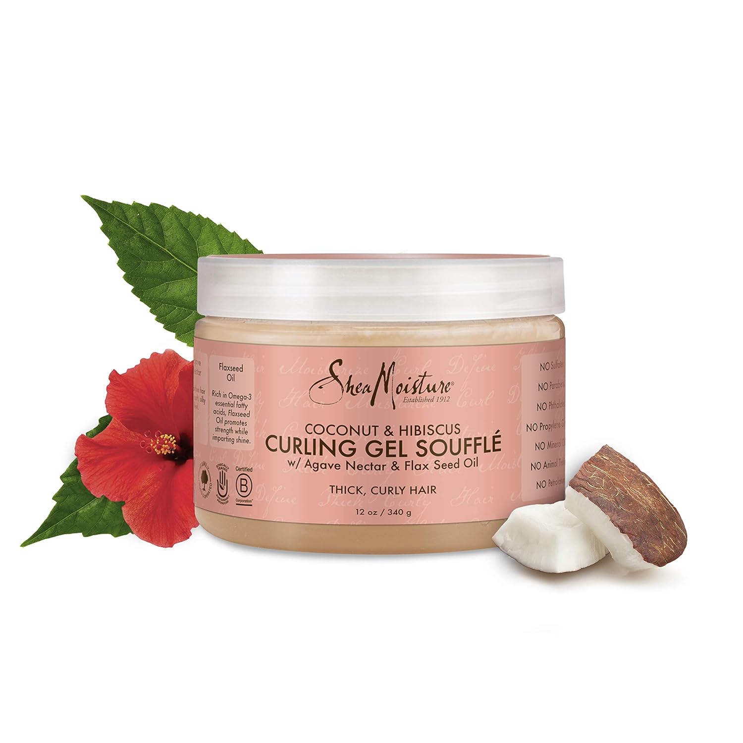Shea Moisture Coconut And Hibiscus Curling Gel Souffle 340g
