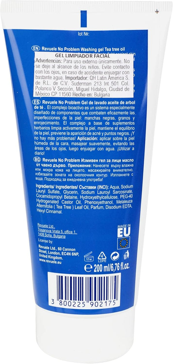 Revuele No Problem Tea Tree Oil Facial Wash Gel 200ml - Afro Hair Boutique