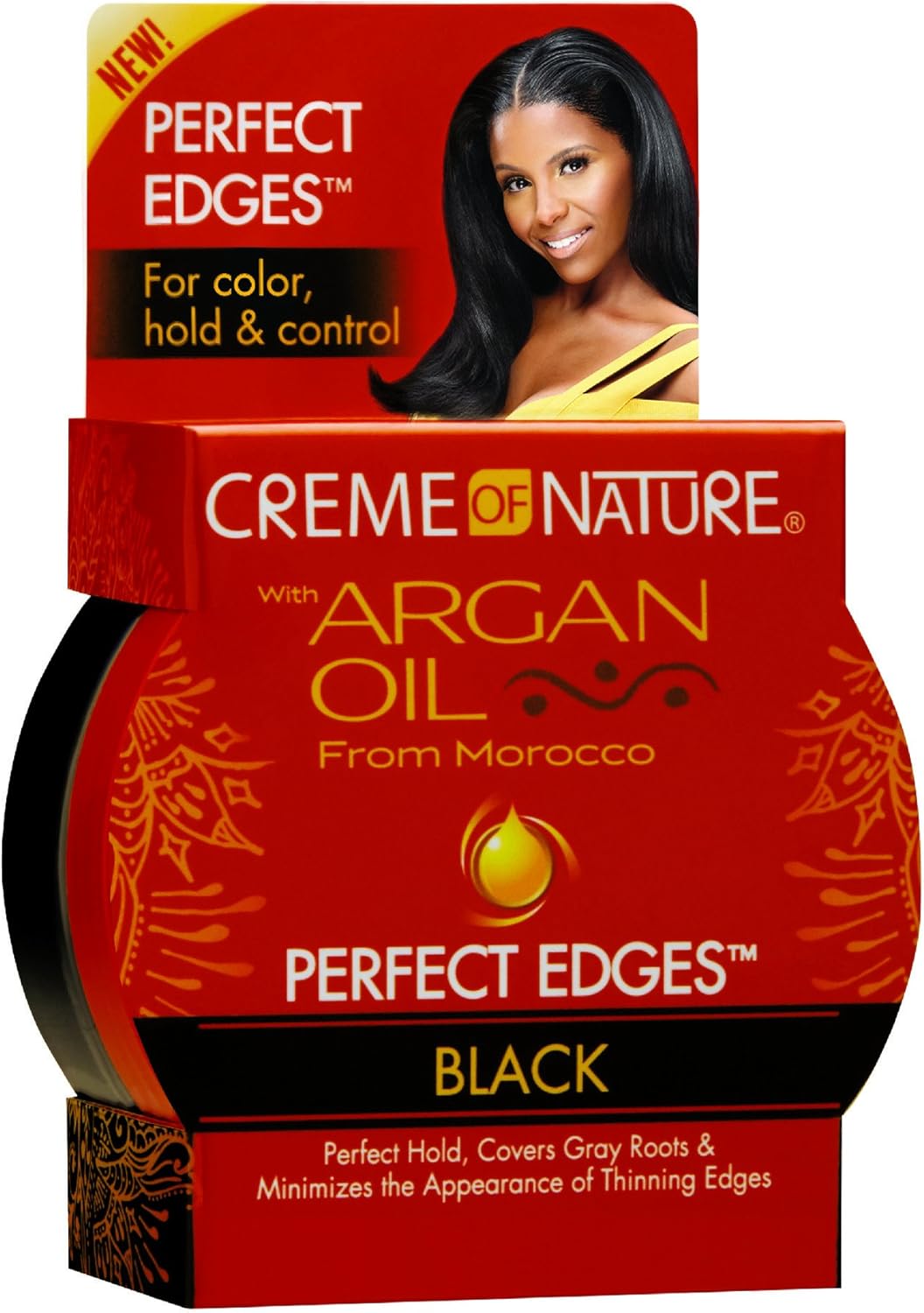 Creme Of Nature Argan Oil Perfect Edges Black Gel 63g - Afro Hair Boutique