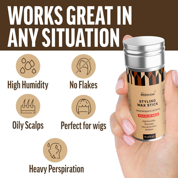 June Milnrow Styling Wax Maximum Hold Stick 75g