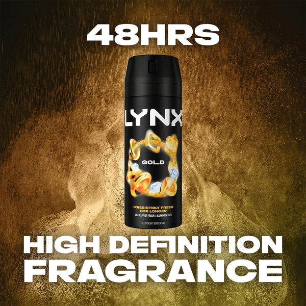 Lynx Gold Oud Wood And Dark Vanilla Deodorant Bodyspray 150ml