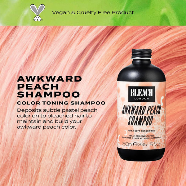 Bleach London Awkward Peach Shampoo 250ml - Afro Hair Boutique