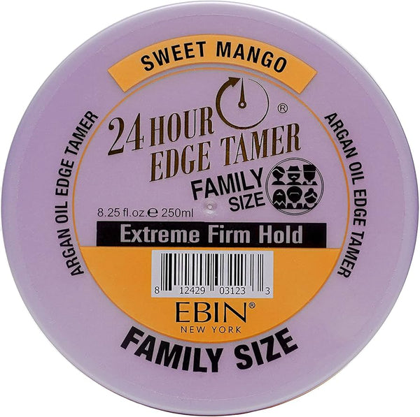 EBIN 24 Hour Edge Tamer Sweet Mango Extreme Firm Hold 80ml, 15ml / 250ml - Afro Hair Boutique
