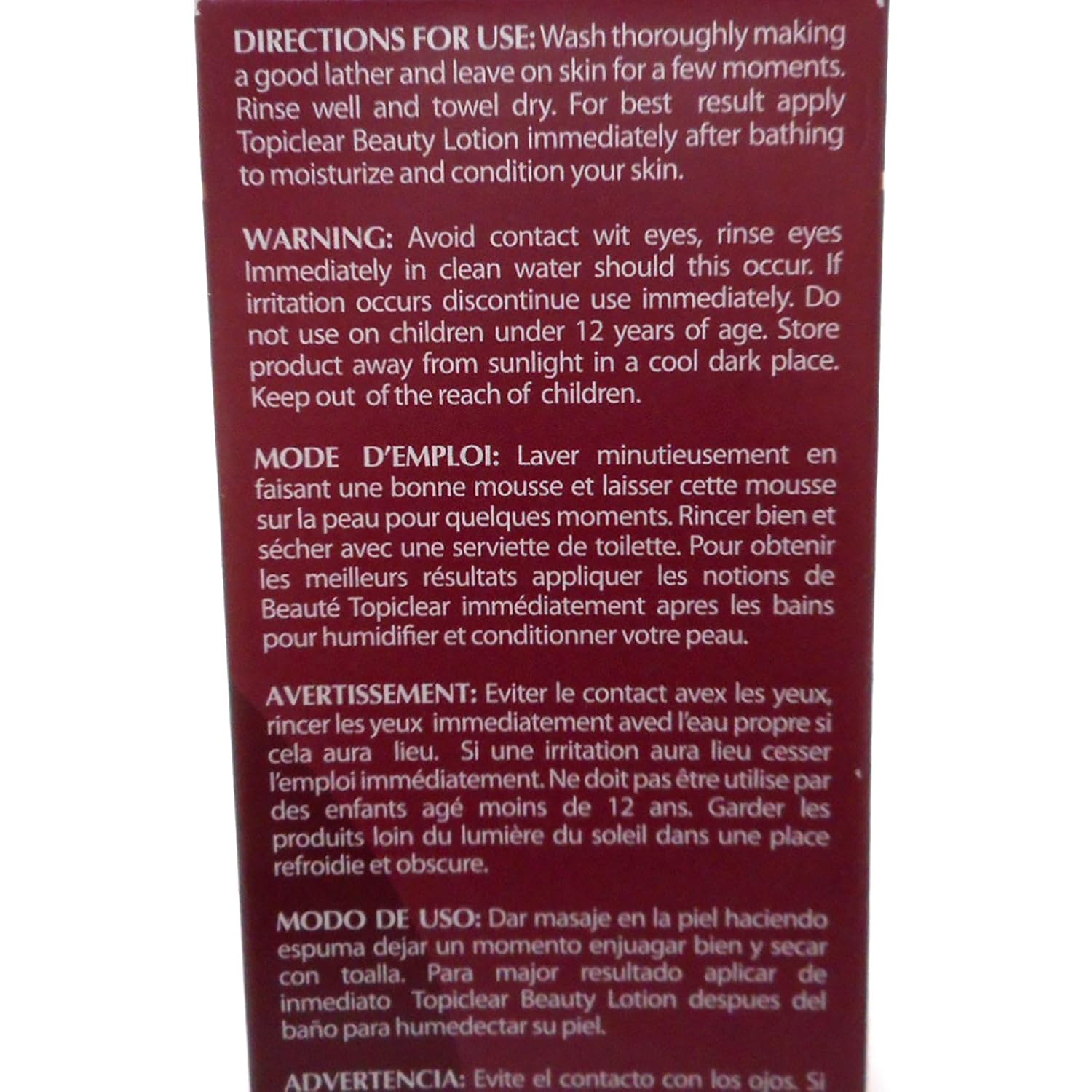 Topiclear Paris Exfoliating Soap 200g