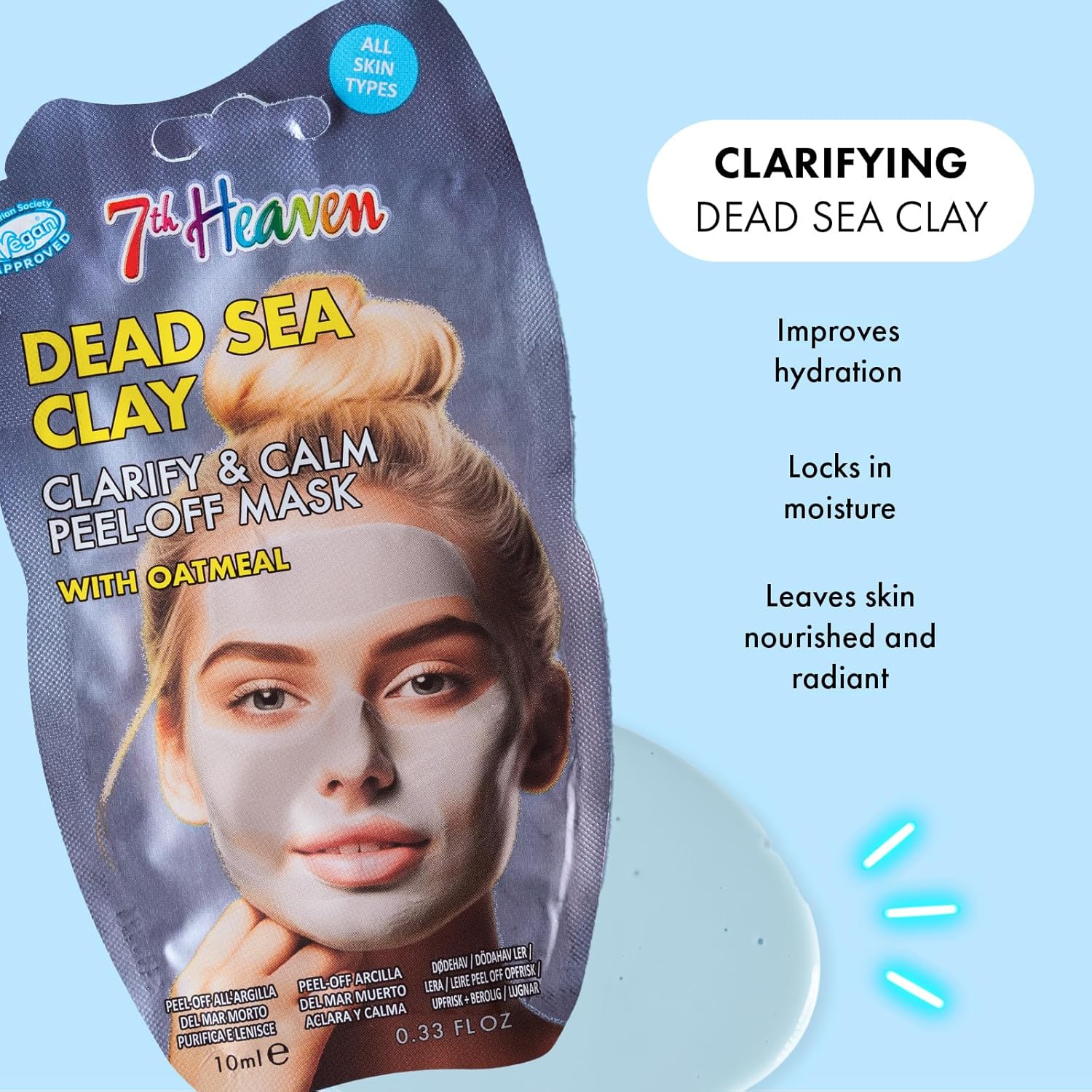 Montagne Jeunesse 7Th Heaven Dead Sea Clay Clarify And Calm Peel Off Mask