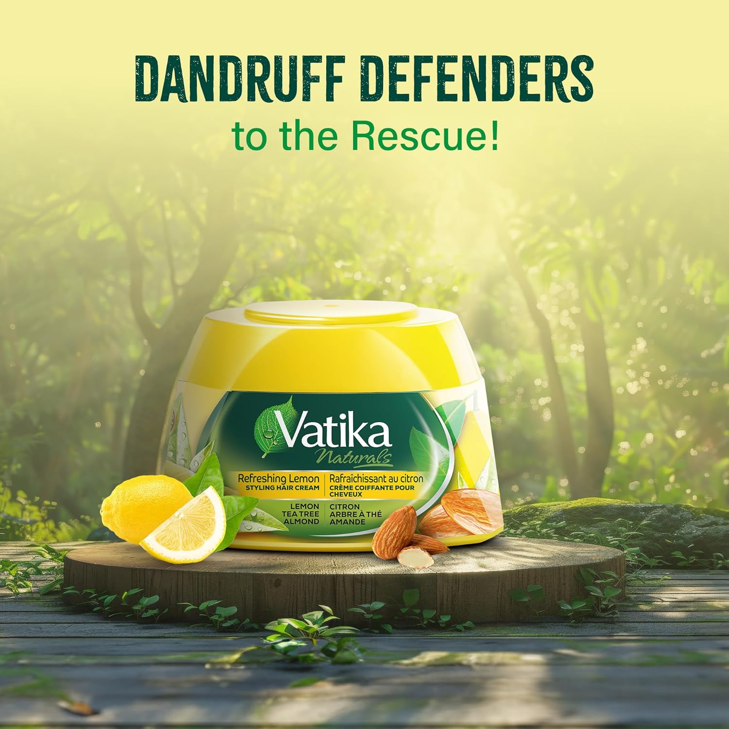 Dabur Vatika Naturals Lemon Tea Tree And Almond Styling Hair Cream 210ml