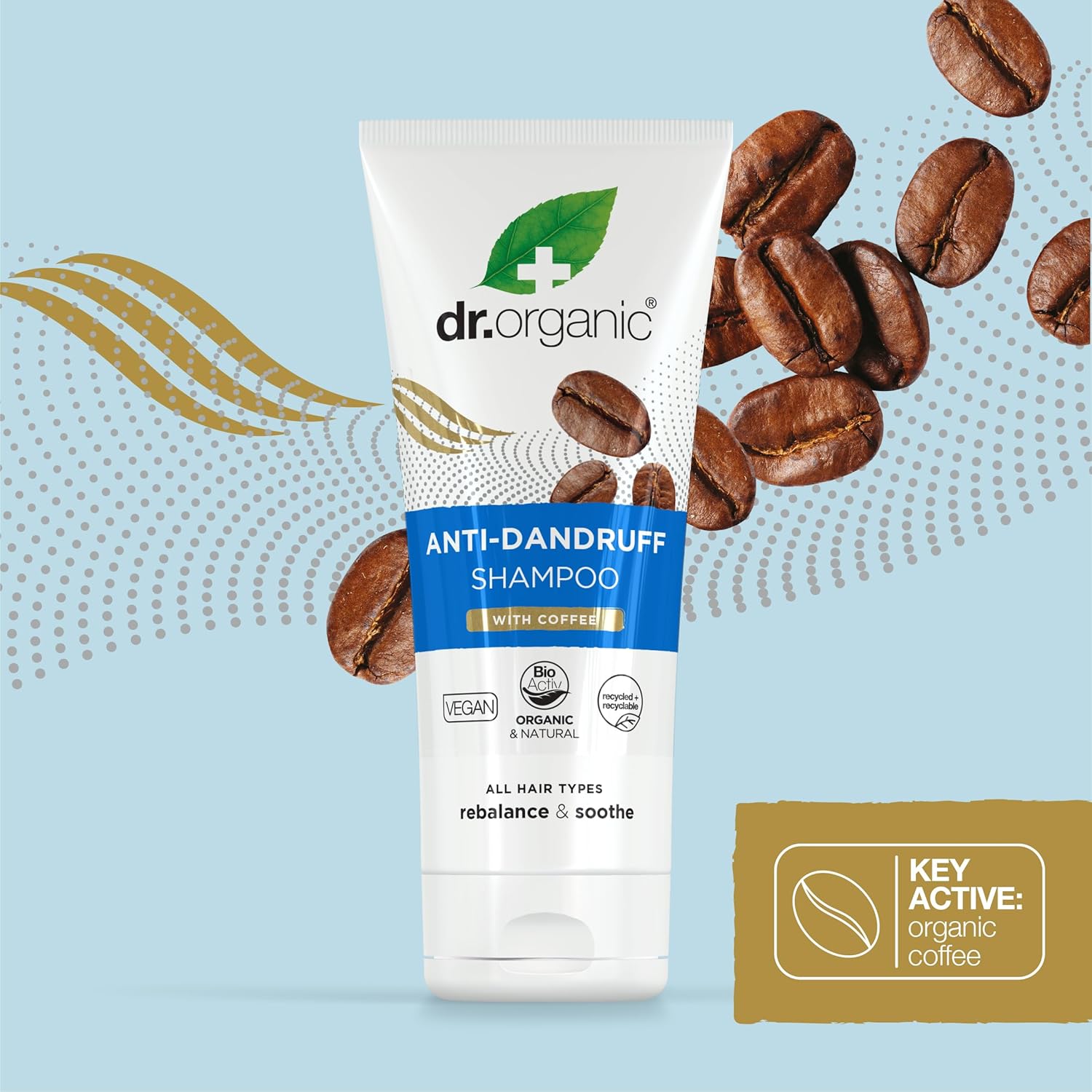Dr Organic Organic Plus Anti Dandruff Shampoo With Coffee 200ml