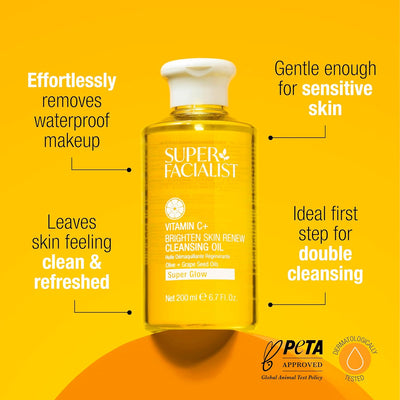 Super Facialist Vitamin C Brighten Skin Renew Cleansing Oil 100ml