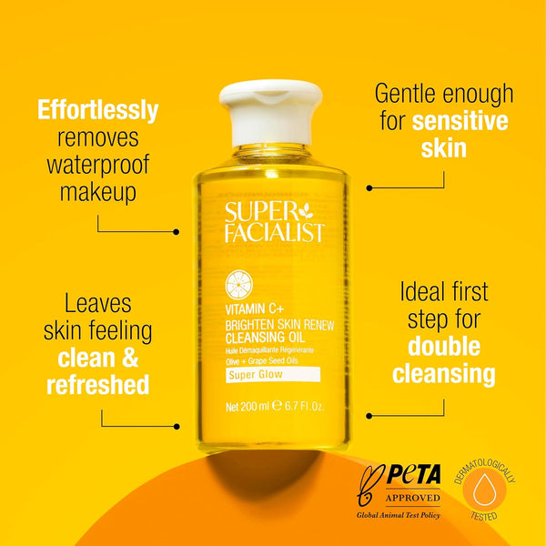 Super Facialist Vitamin C Brighten Skin Renew Cleansing Oil 100ml
