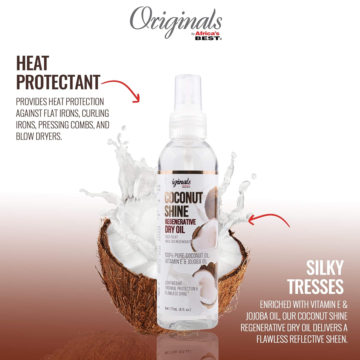 Africas Best Originals Coconut Shine Regenerative Dry Oil 177ml