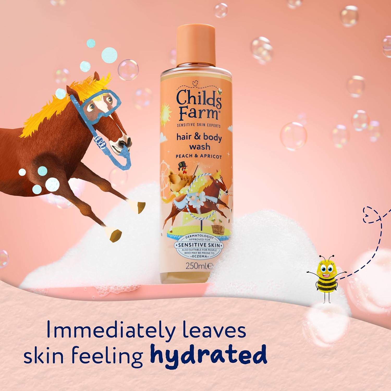 Childs Farm Peach And Apricot Hair Body Wash 250ml