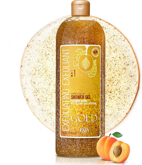 F & W Gold Ultimate Exfoliating Prepare Shower Gel - 940ml - Afro Hair Boutique