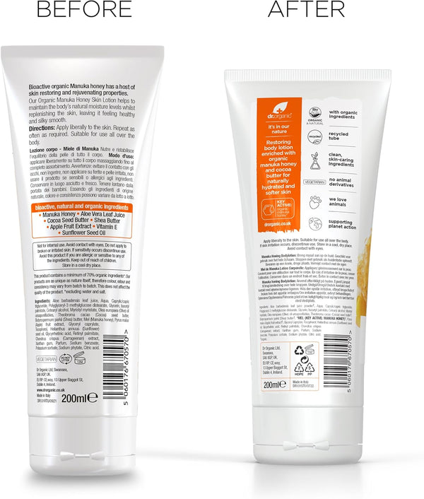 Dr Organic Bioactive Skincare Organic Manuka Honey Skin Lotion 200ml - Afro Hair Boutique