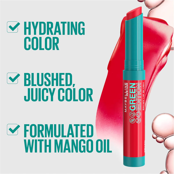 Maybelline Green Edition Balmy Lip Blush Lipstick 1.7g – Multi Shade - Afro Hair Boutique