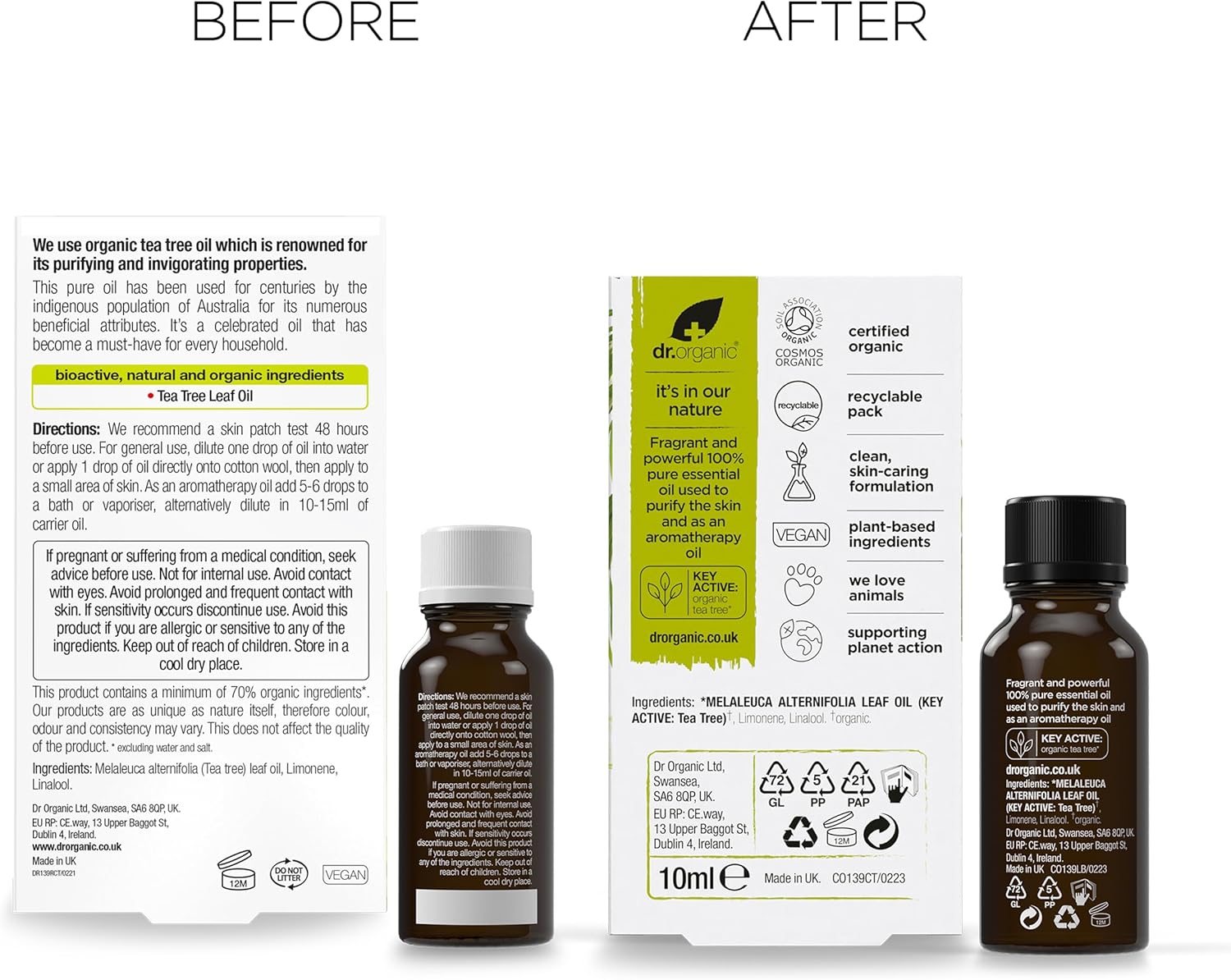 Dr Organic Bioactive Skincare Organic Tea Tree Pure Oil 10ml