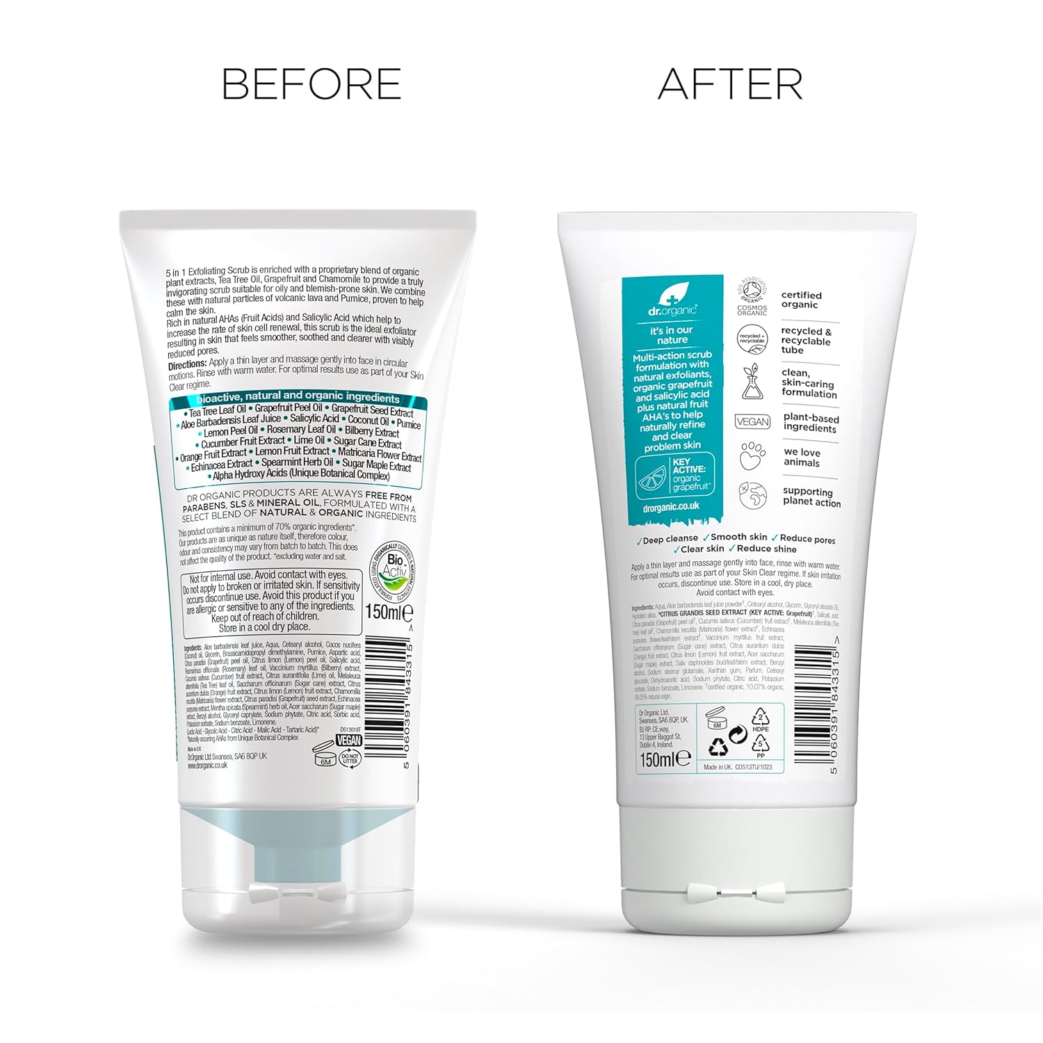 Dr Organic Plus Exfoliating Scrub 150ml