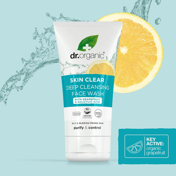 Dr Organic Skin Clear Organic Tea Tree Deep Pore Cleansing Face Wash 125ml - Afro Hair Boutique