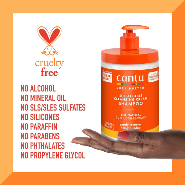 Cantu Shea Butter Sulfate Free Cleansing Cream Shampoo 709g - Afro Hair Boutique