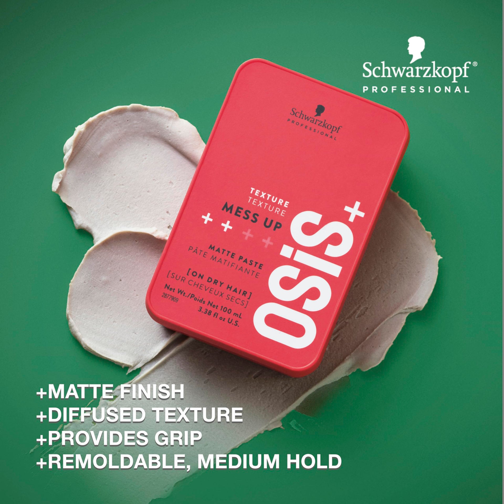 Schwarzkopf Osis Plus 2 Mess Up Texture Matte Paste 100ml