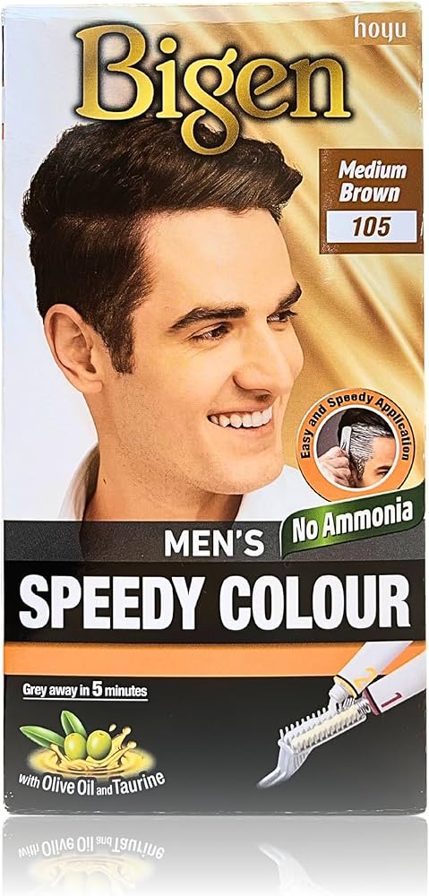 Bigen Men's Speedy Colour Hair Dye Medium Brown 105 - Afro Hair Boutique
