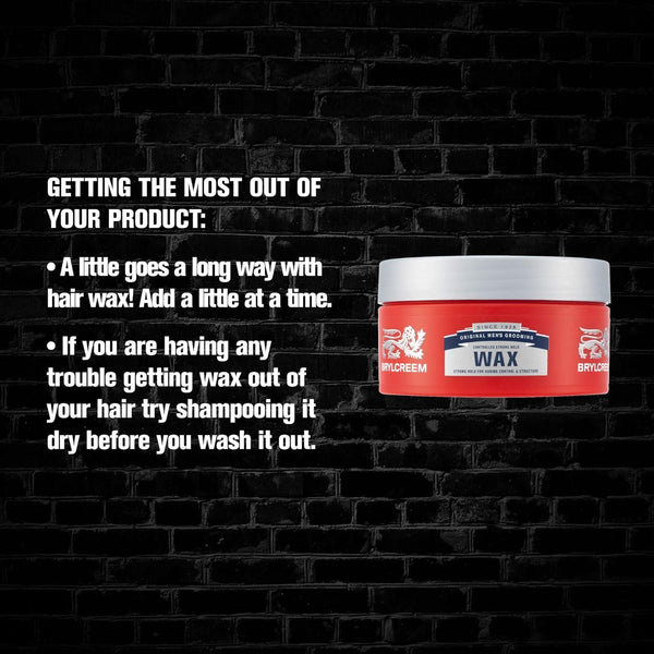 6x Brylcreem Styling Hair Wax Controlled Strong Hold 75ml - Afro Hair Boutique