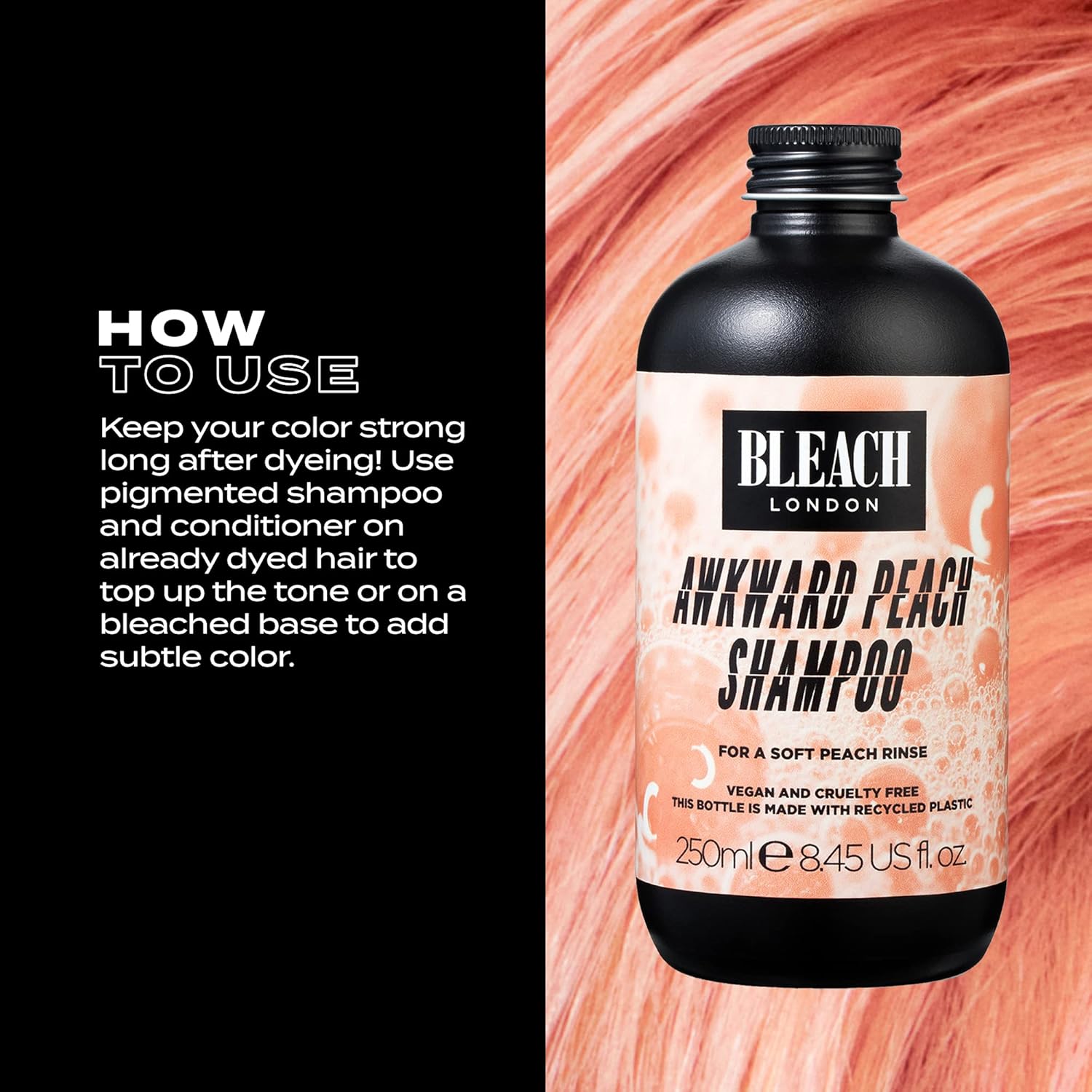 Bleach London Awkward Peach Shampoo 250ml