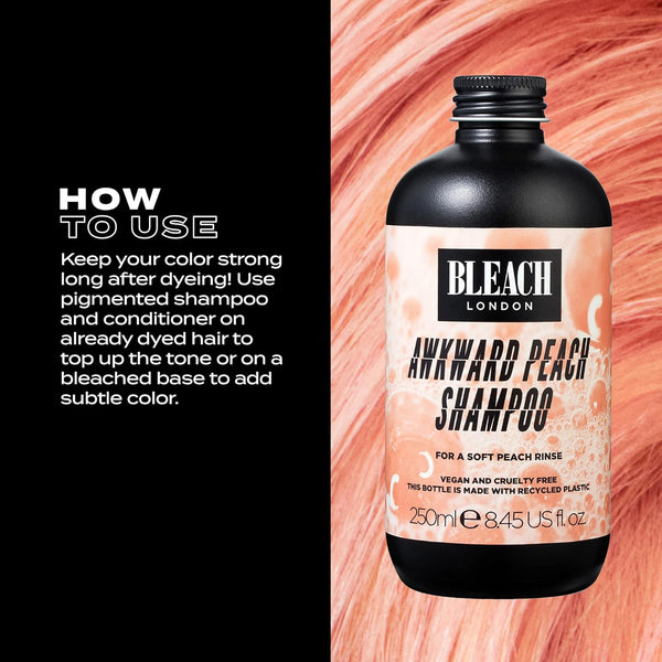 Bleach London Awkward Peach Shampoo 250ml - Afro Hair Boutique