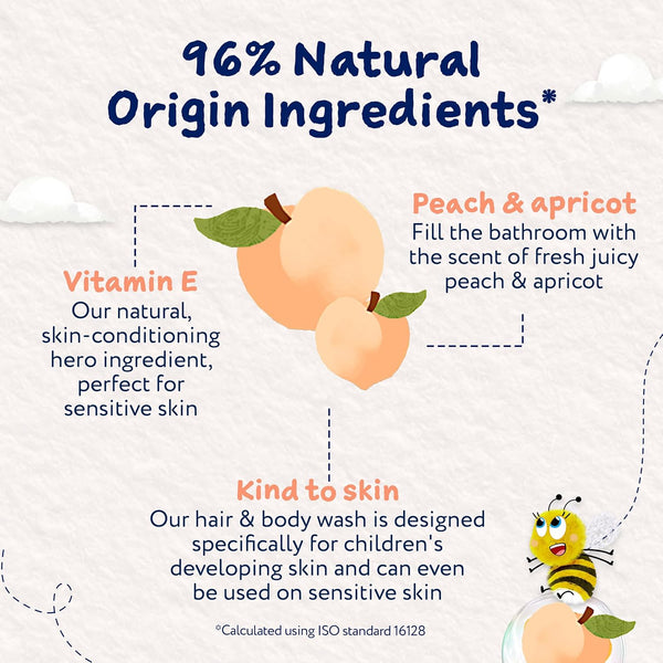 Childs Farm Peach And Apricot Hair Body Wash 250ml