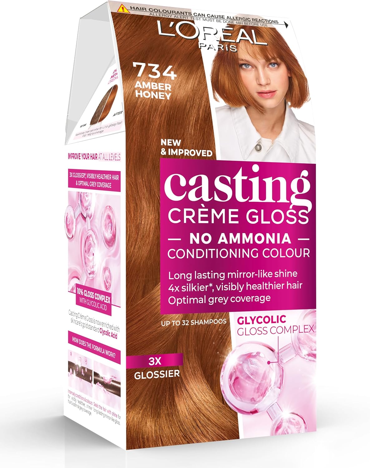 Loreal Paris Casting Creme Gloss Conditioning Colour 734 Amber Honey