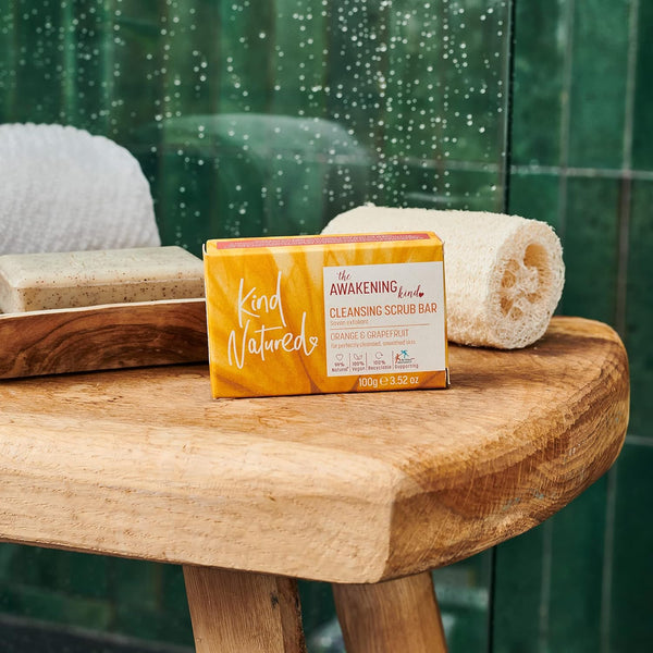 Kind Natured The Awakening Kind Orange Grapefruit Cleansing Scrub Bar 100g