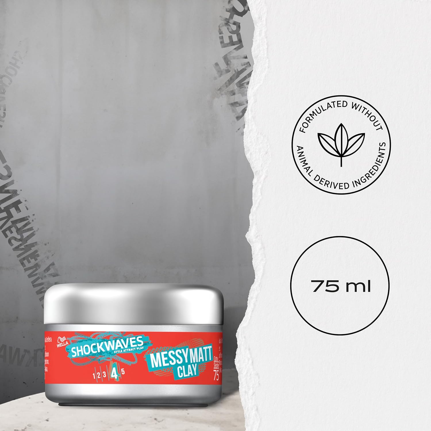 Wella Shockwaves Messy Matt 4 Clay 75ml