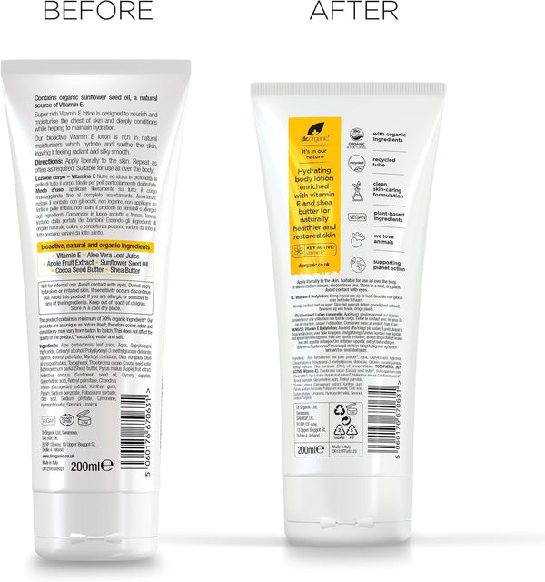 Dr Organic Hydrate And Restore Vitamin E Body Lotion 200ml - Afro Hair Boutique
