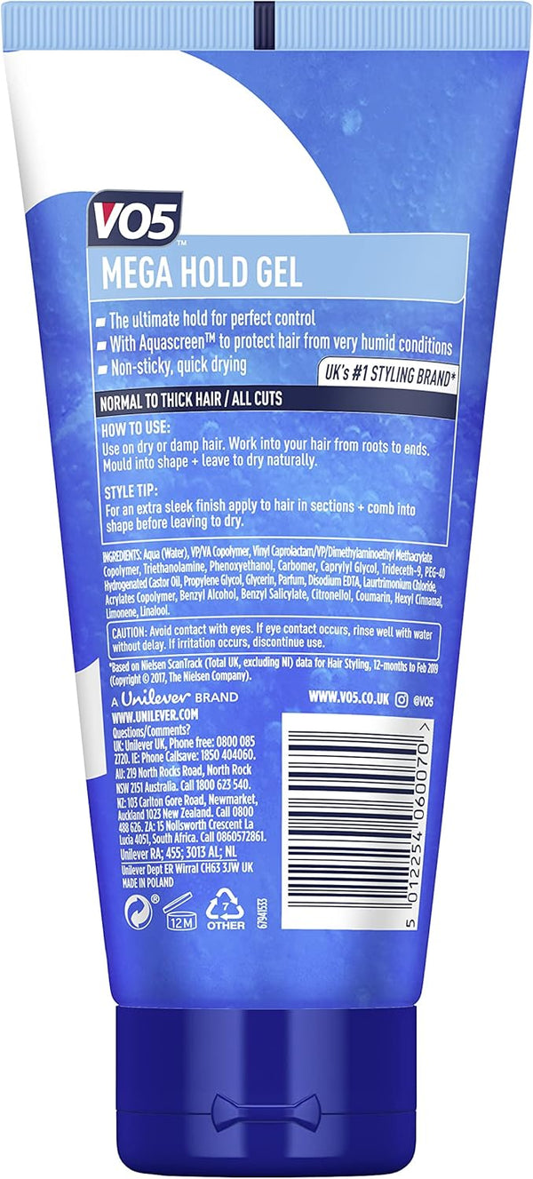 VO5 Mega Hold Styling Gel 50ml