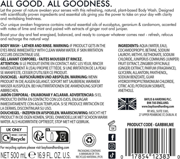 Baylis And Harding Goodness Lime Mint And Eucalyptus Natural Body Wash 500ml - Afro Hair Boutique
