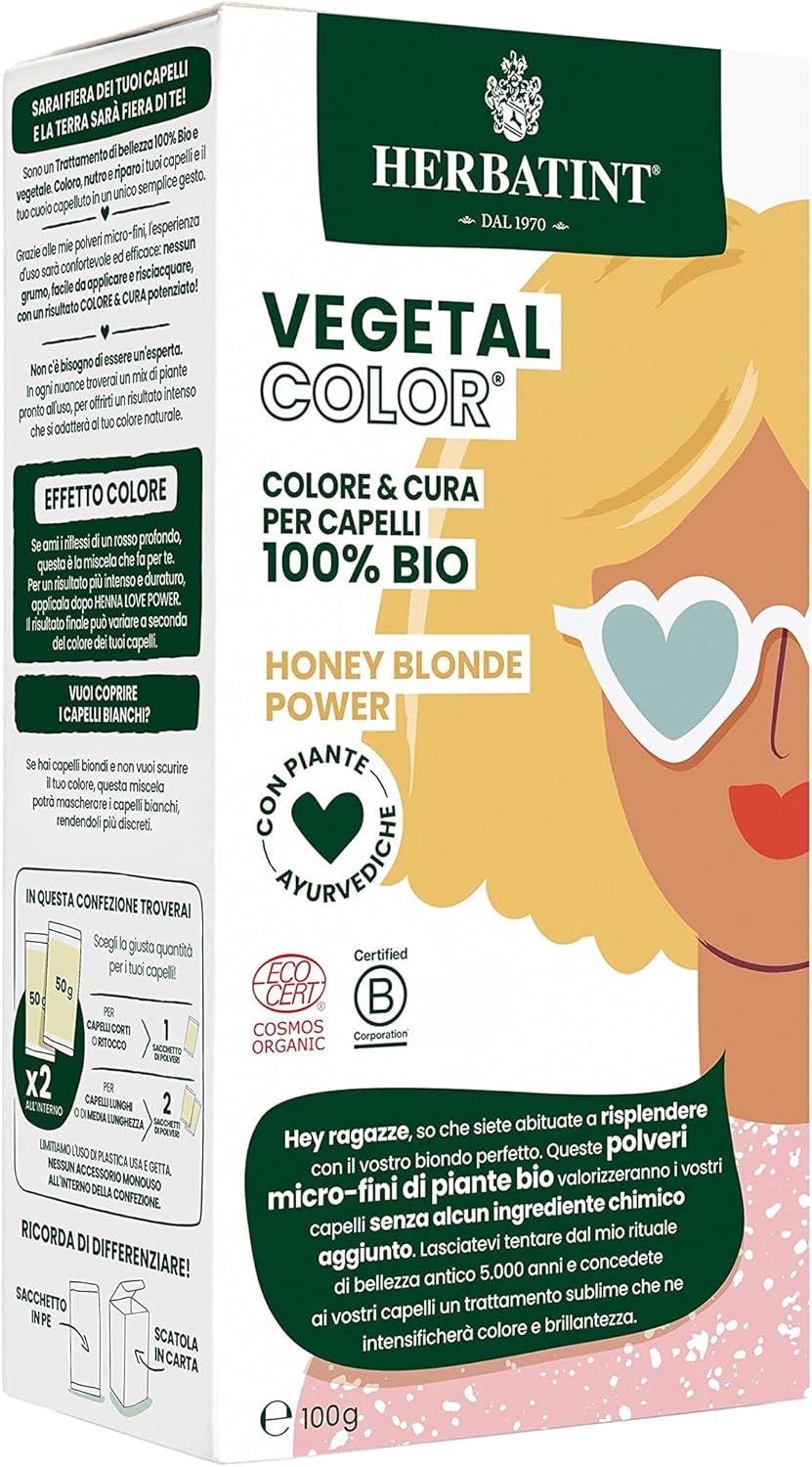 Herbatint Vegetal Organic Hair Color Honey Blonde Power 100g