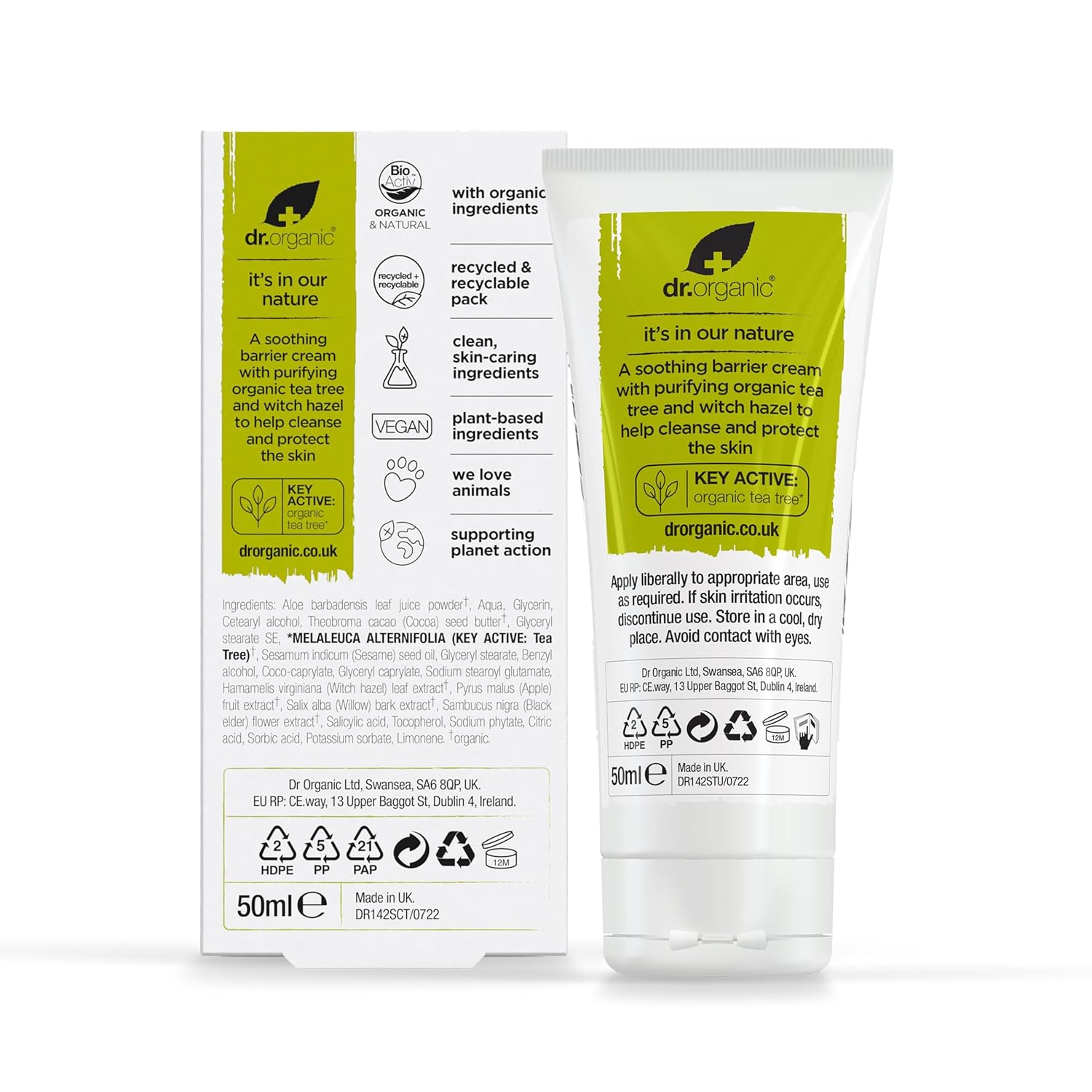 Dr Organic Bioactive Skincare Organic Tea Tree Cream 50ml