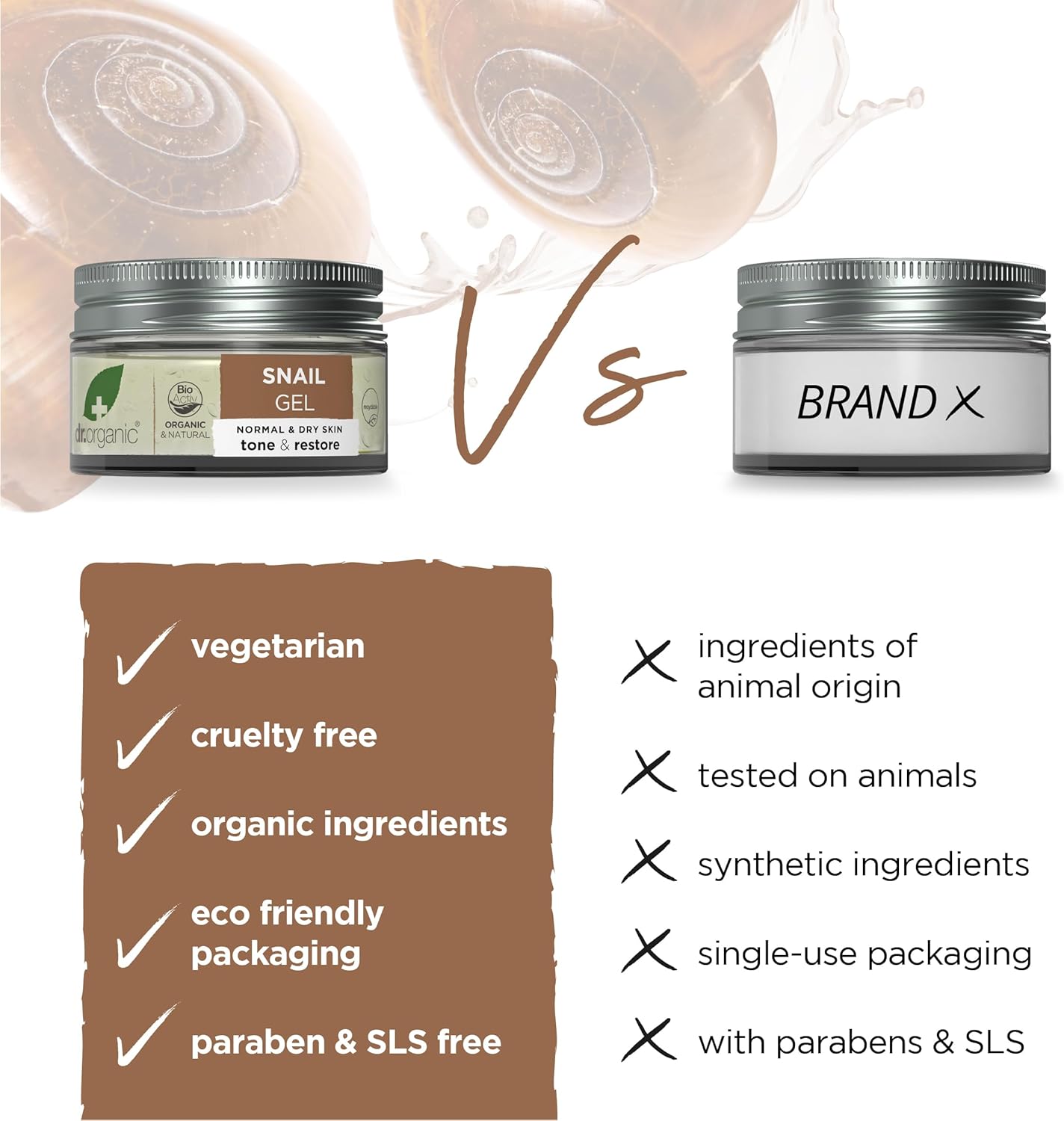 Dr Organic Tone And Restore Snail Gel 50ml