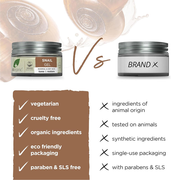 Dr Organic Tone And Restore Snail Gel 50ml