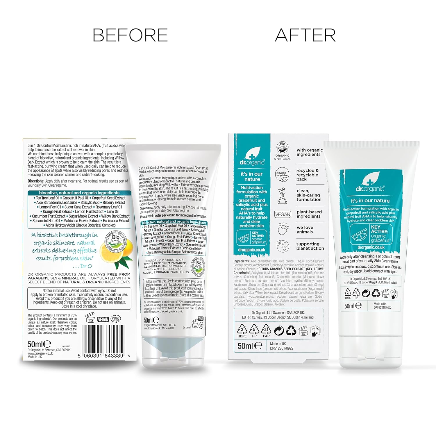 Dr Organic Skin Clear Oil Control Moisturiser 50ml