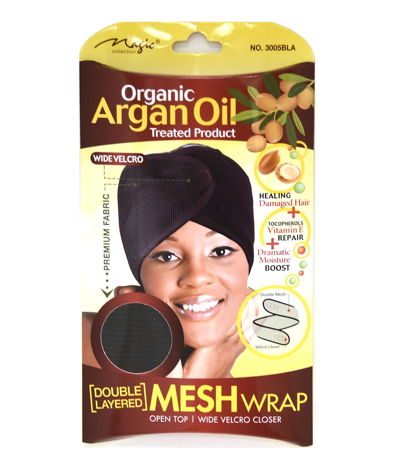 Bee Sales Magic Collection Organic Argan Oil Treated Product Mesh Wrap 3005BLA